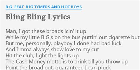 bling bling lyrics